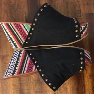 Size 8 wedge slip-on sandals